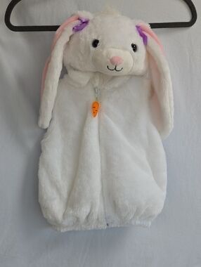 Spooky Night White Bunny Costume Vest for Baby - Sz 6-9m